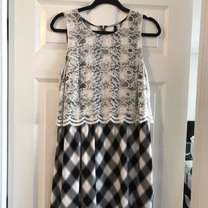 Kenzie dress with lace overlay